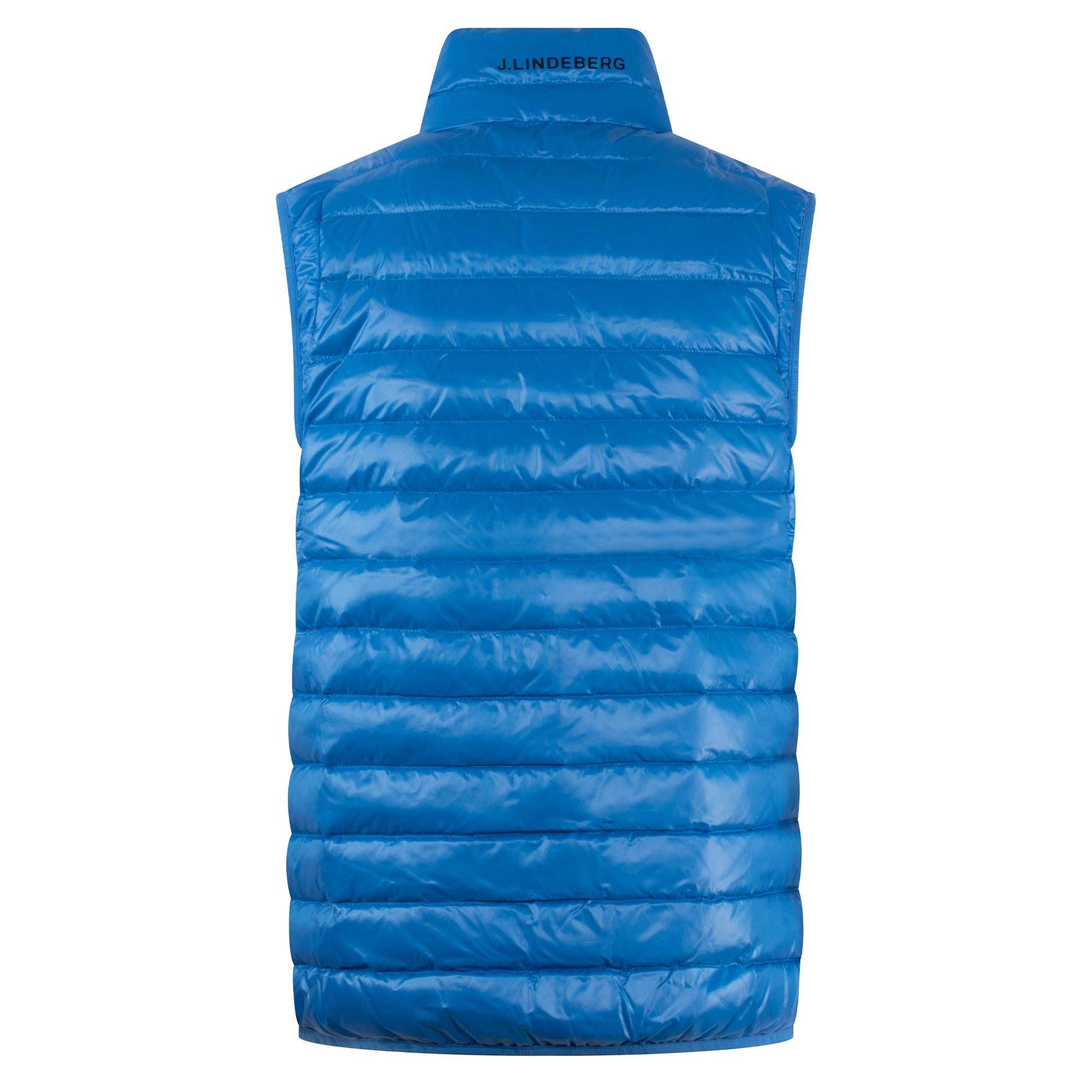 J Lindeberg Oden Light Down Mens Vest Sonic Blue